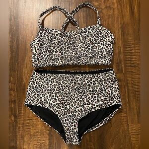 Albion fit bikini swimsuit cheetah print
